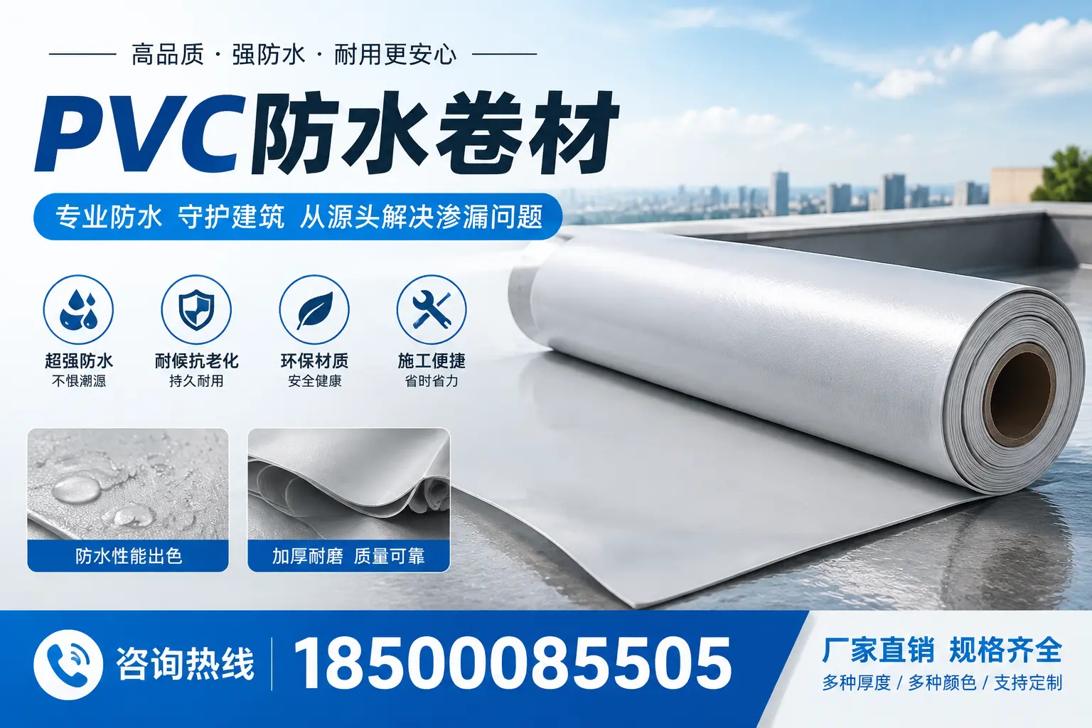 选择pvc防水卷材时，广州用户的常见疑问